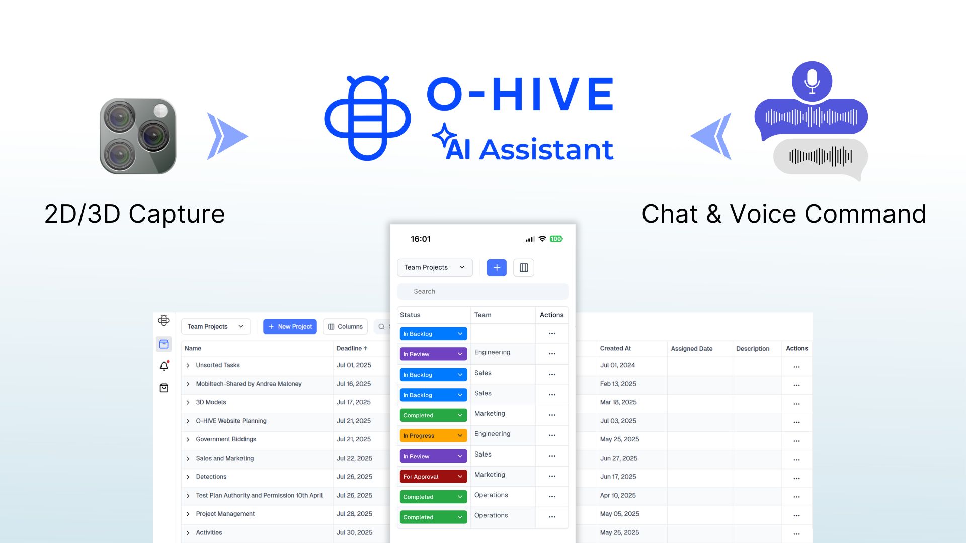 O-HIVE AI Assistant Interface